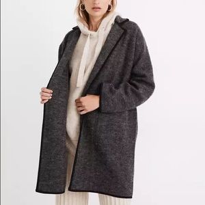 Madewell Herringbone Courton Sweater Coat